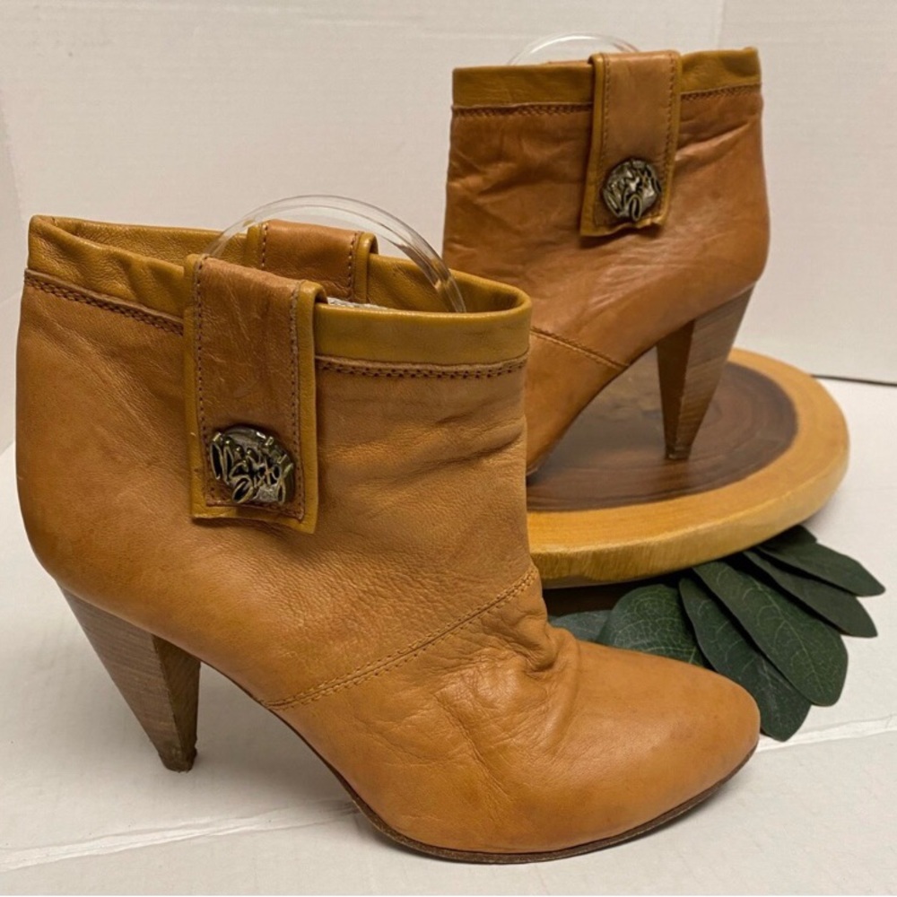 Miss Sixty Retro 70s Style Stiletto Leather Booties
